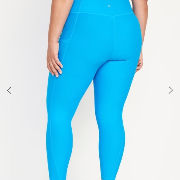 NWT OLD NAVY High-Waisted PowerSoft 7/8 Leggings  Color: Nebulous Blue MEDUIM - Picture 8 of 9